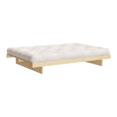 Pat matrimonial în culoare naturală din lemn masiv de pin 140x200 cm Kanso – Karup Design