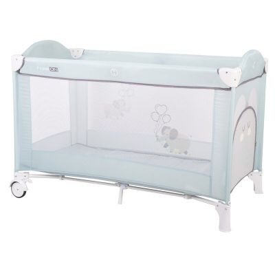 Patut pliant bebe, 120x60 cm, Cu un nivel, Cu intrare laterala cu fermoar, 2 roti, Conform cu standardul european de securitate EN 716-1:2017+AC:2019, Elephant Dusty Mint, FreeON, Ballon Patut pliant bebe, 120x60 cm, Cu un nivel, Cu intrare laterala cu fermoar, 2 roti, Conform cu standardul european de securitate EN 716-1:2017+AC:2019, Elephant Dusty Mint, FreeON, Ballon