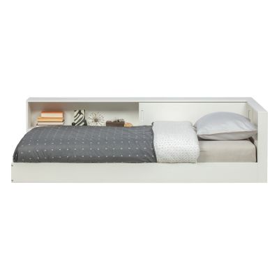 Pat single din lemn de pin WOOOD Connect, 90 x 200 cm, alb Pat single din lemn de pin WOOOD Connect, 90 x 200 cm, alb