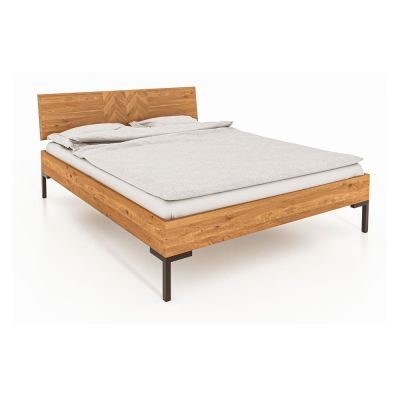 Pat matrimonial din lemn de stejar 160x200 cm Abies 2 - The Beds