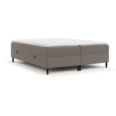 Pat boxspring maro cu spațiu de depozitare 160x200 cm Malte – Maison de Rêve