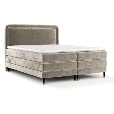 Pat boxspring maro deschis 140x200 cm Dove – Maison de Rêve