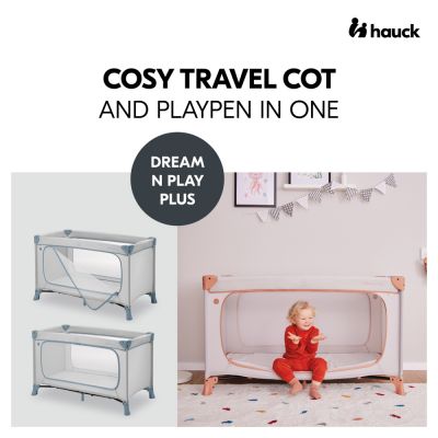 Patut de voiaj usor pliabil Hauck Dream N Play Plus Dusty Blue