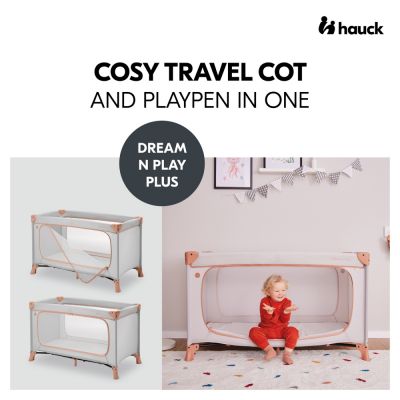 Patut de voiaj usor pliabil Hauck Dream N Play Plus Dusty Cork