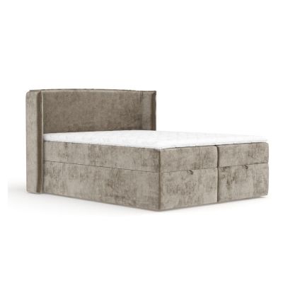 Pat boxspring bej cu spațiu de depozitare 160x200 cm Passion – Maison de Rêve