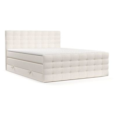 Pat boxspring crem cu spațiu de depozitare 160x200 cm Blend – Maison de Rêve