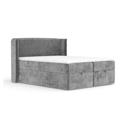 Pat boxspring gri cu spațiu de depozitare 160x200 cm Passion – Maison de Rêve