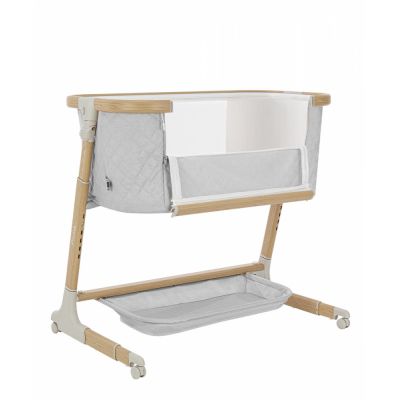 Patut co-sleeping cu sistem de leganare Carrello Prima Cloud Grey