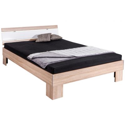 PAT FUTON 140/200 cm alb, stejar Sonoma