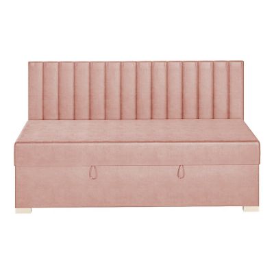 Pat pentru copii roz cu spațiu de depozitare cu saltea 90x200 cm Chill - Ghado